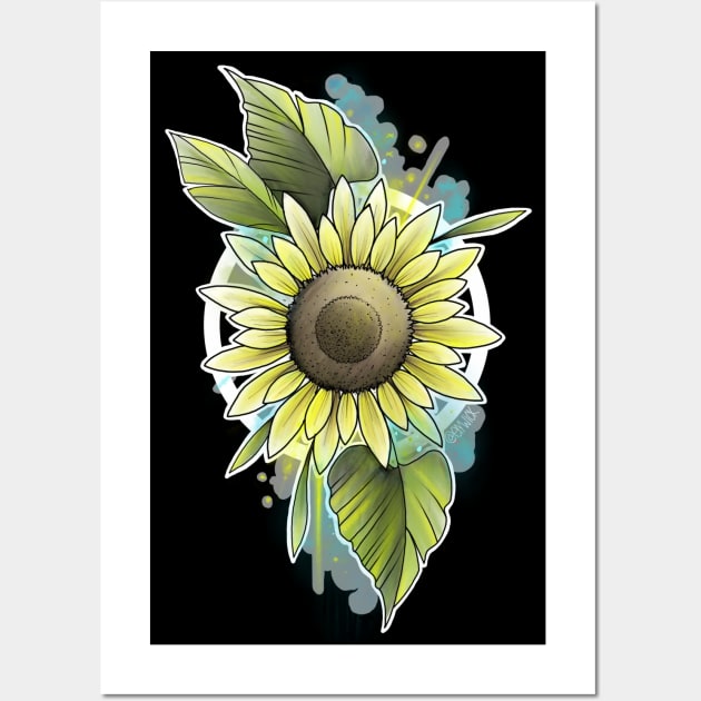 sunflower <3 (color) Wall Art by elywick